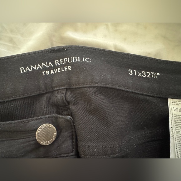 Banana Republic Traveler Pant Slim Black 31x32 - Picture 2 of 6